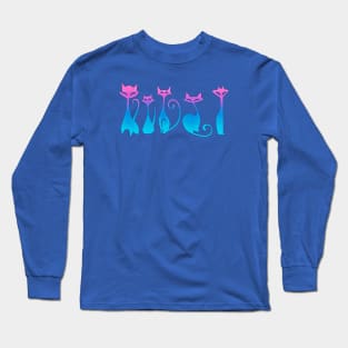 60’s Retro Cats Long Sleeve T-Shirt